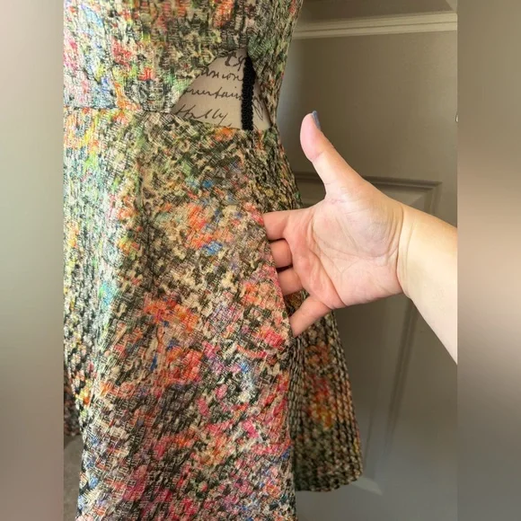 Alice + Olivia Varita Fit & Flare Metallic Dress - Picture 15 of 16